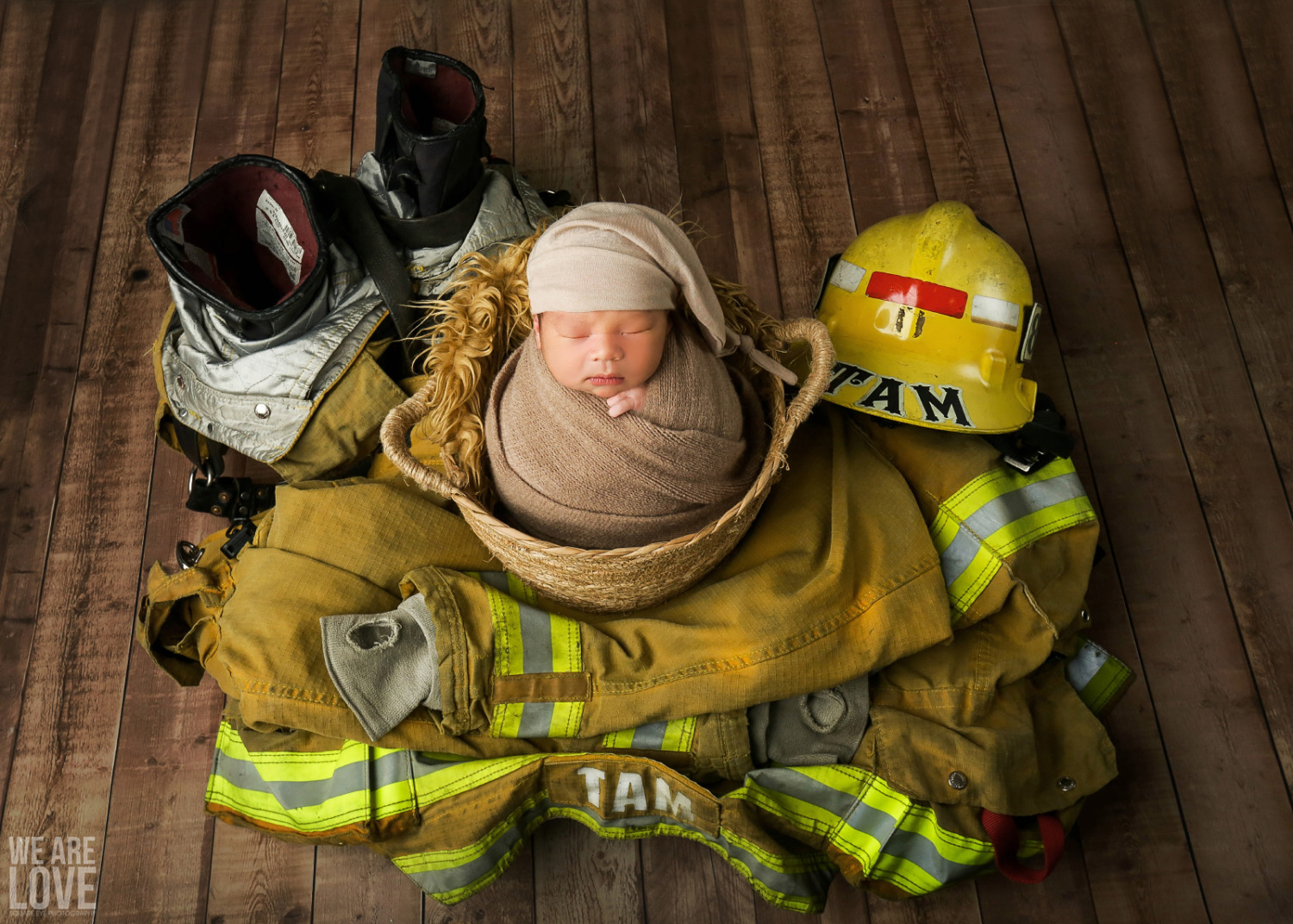 fireman newborn photography